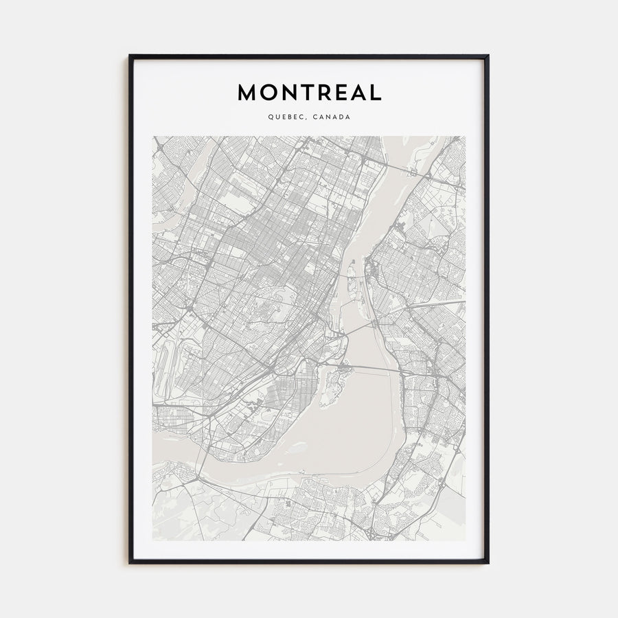 Montreal Map Portrait Poster