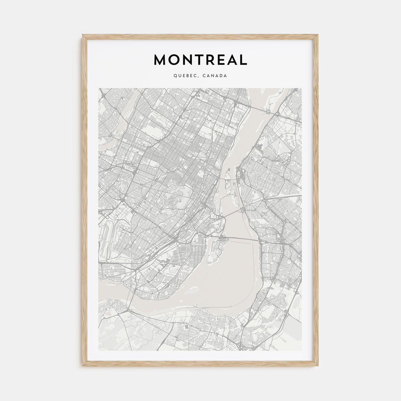 Montreal Map Portrait Poster