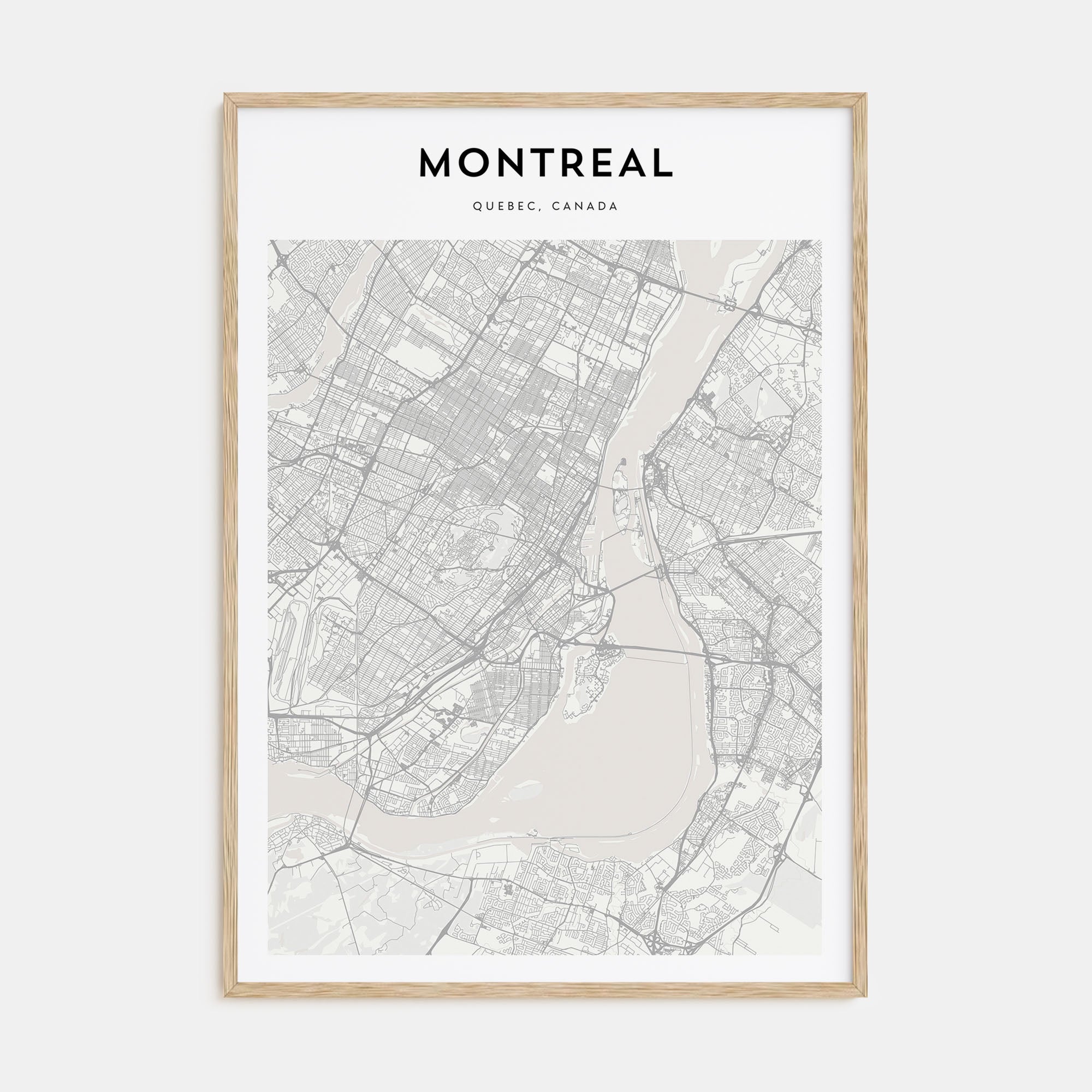 Montreal Map Portrait Poster