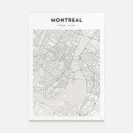 Montreal Map Portrait Poster