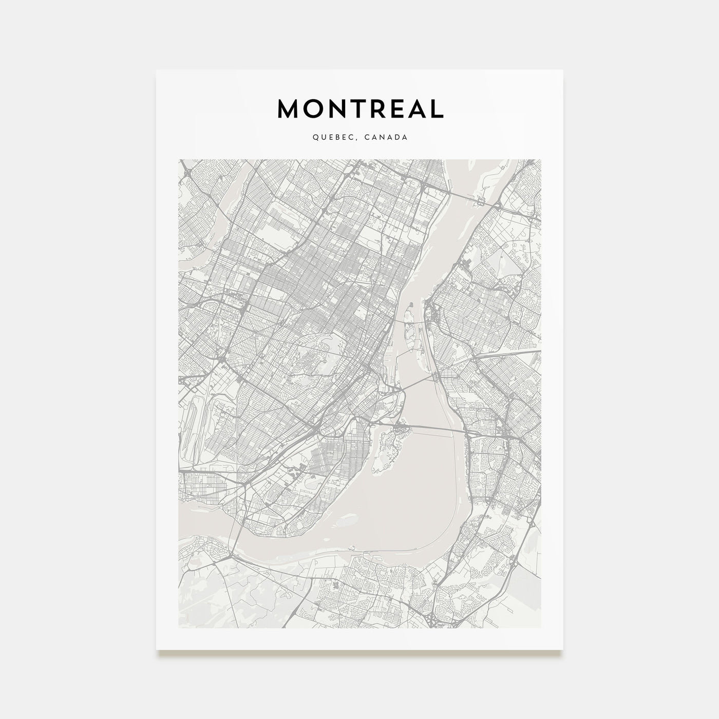 Montreal Map Portrait Poster