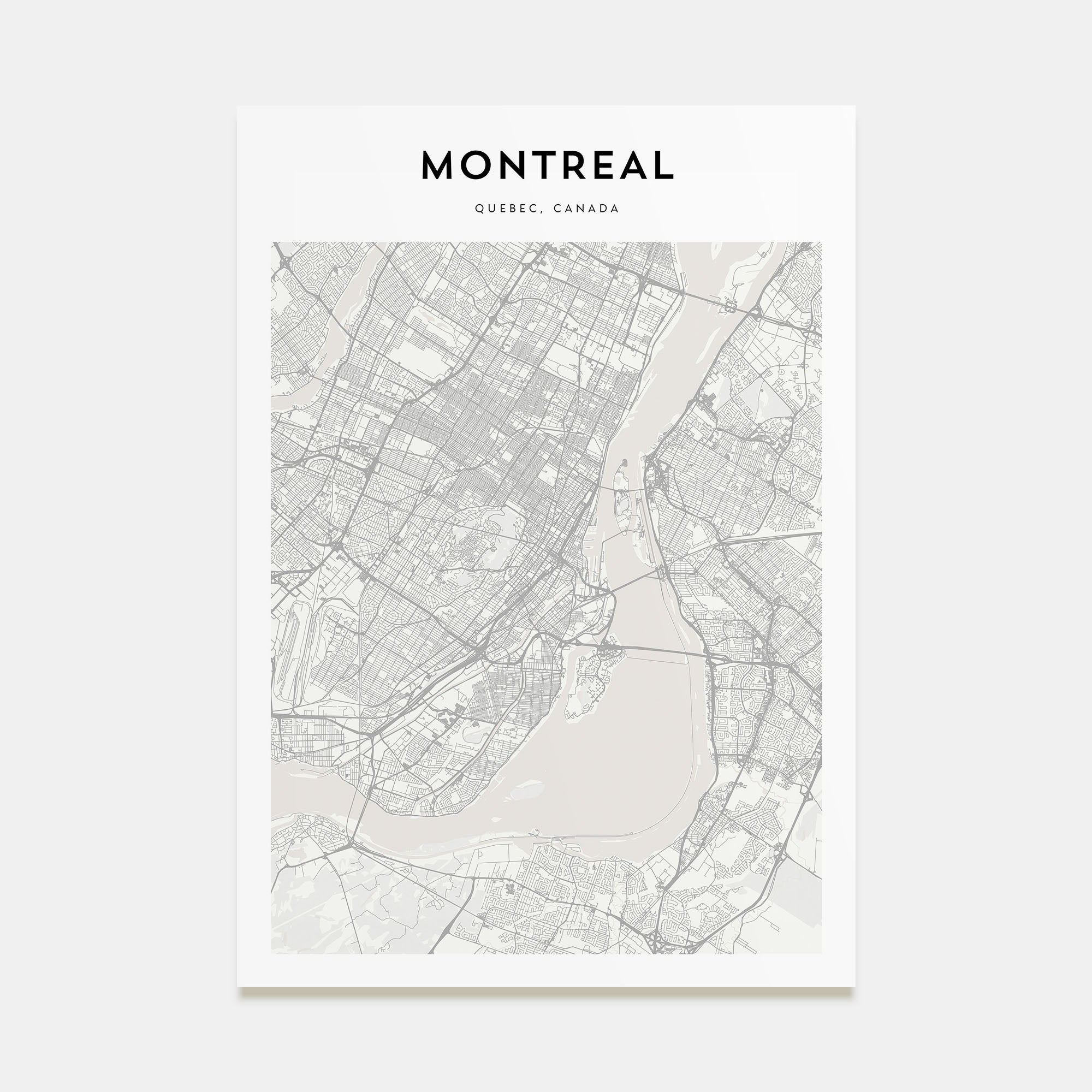 Montreal Map Portrait Poster