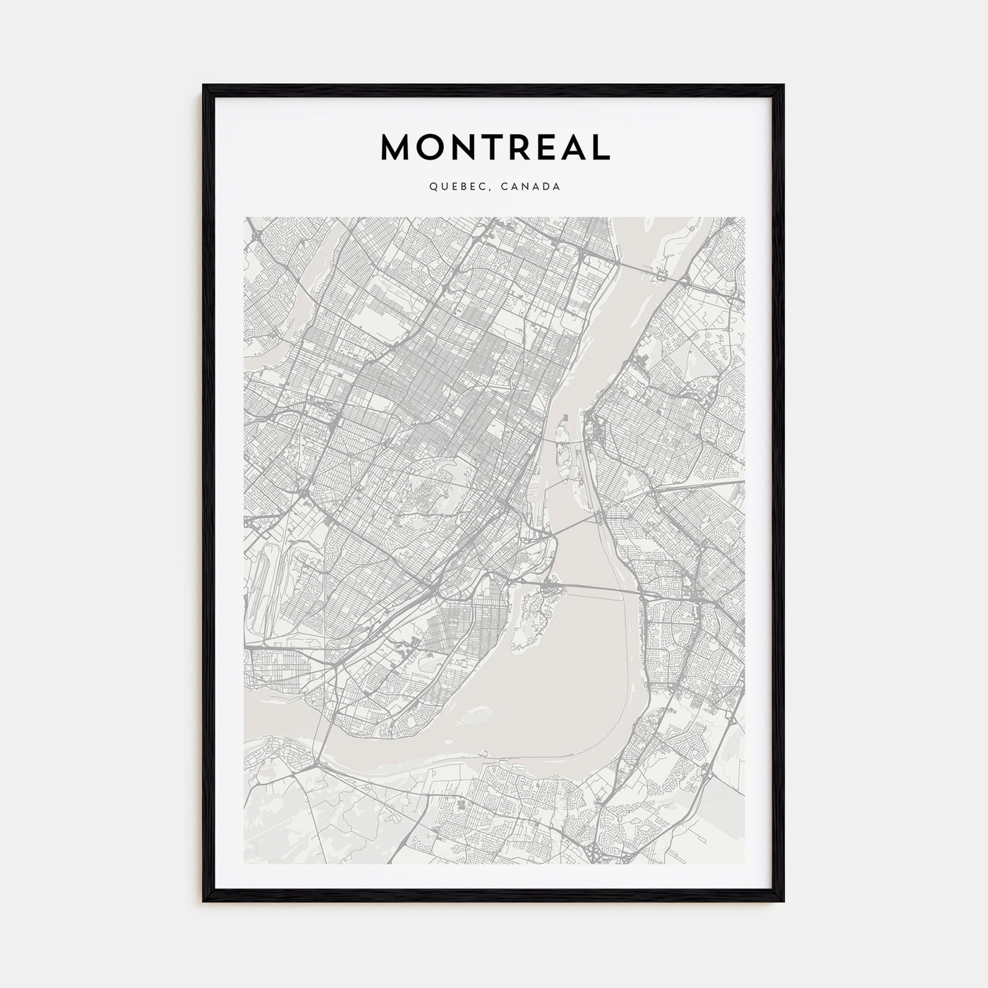 Montreal Map Portrait Poster