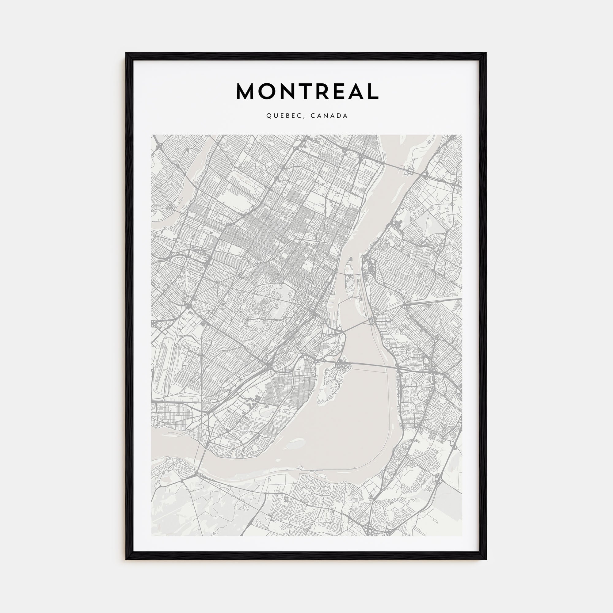 Montreal Map Portrait Poster