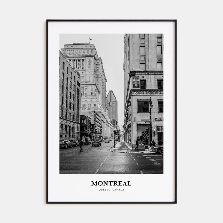 Montreal Portrait B&W No 1 Poster