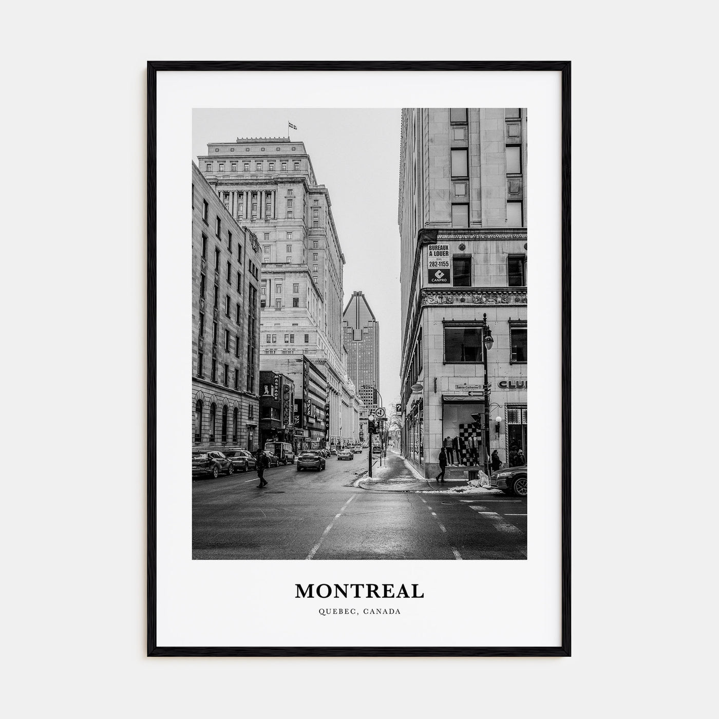 Montreal Portrait B&W No 1 Poster