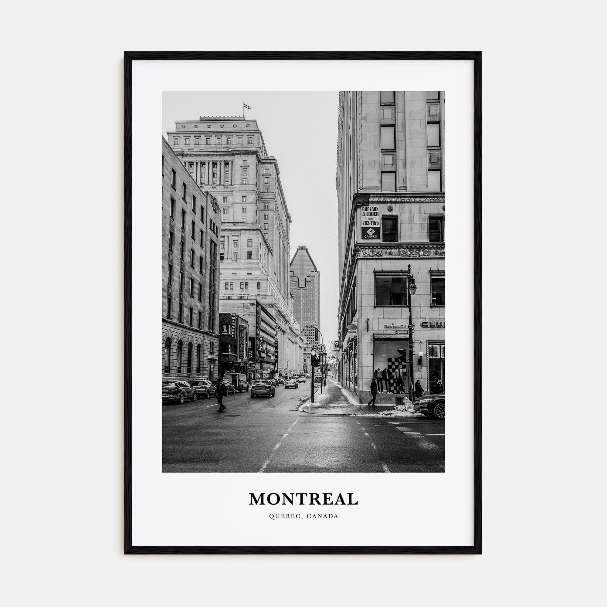 Montreal Portrait B&W No 1 Poster