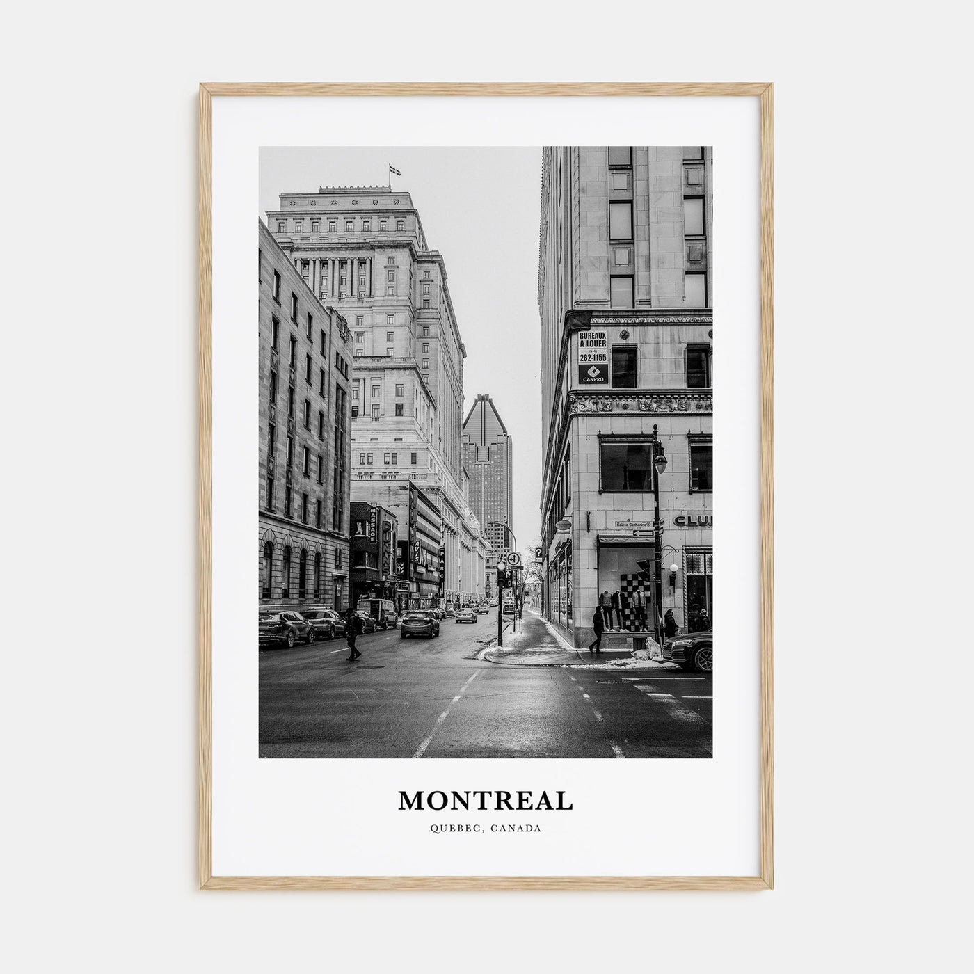 Montreal Portrait B&W No 1 Poster