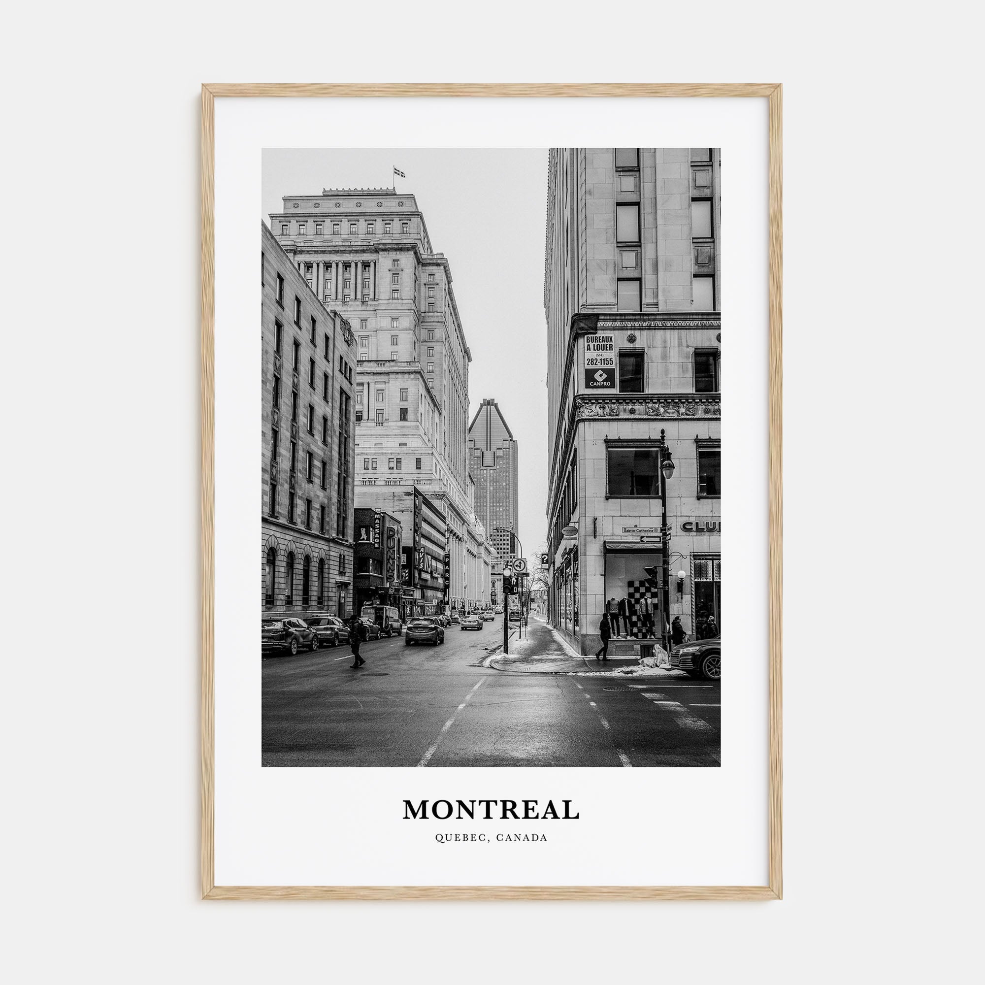 Montreal Portrait B&W No 1 Poster