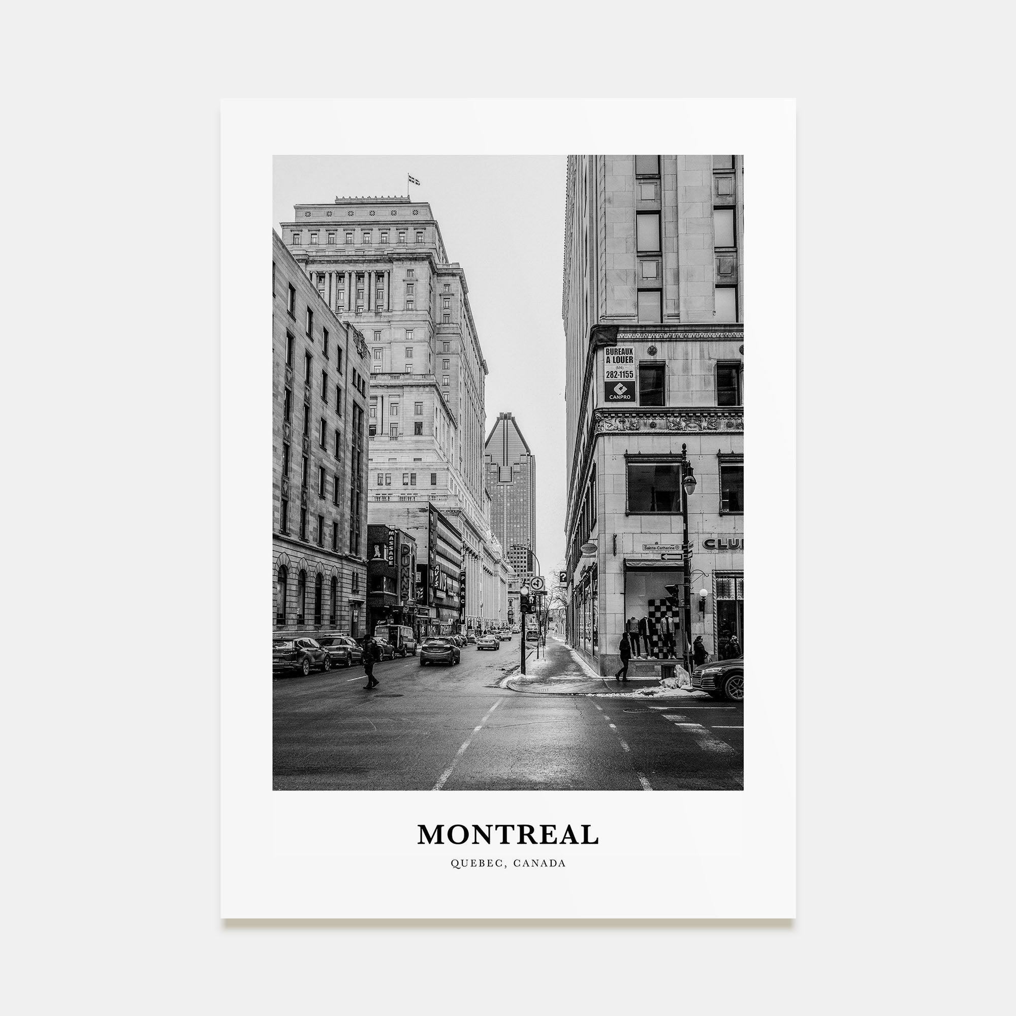 Montreal Portrait B&W No 1 Poster