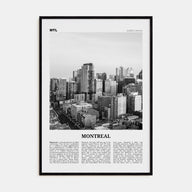 Montreal Travel B&W No 3 Poster