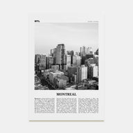 Montreal Travel B&W No 3 Poster
