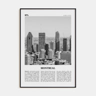 Montreal Travel B&W No 4 Poster