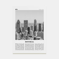 Montreal Travel B&W No 4 Poster