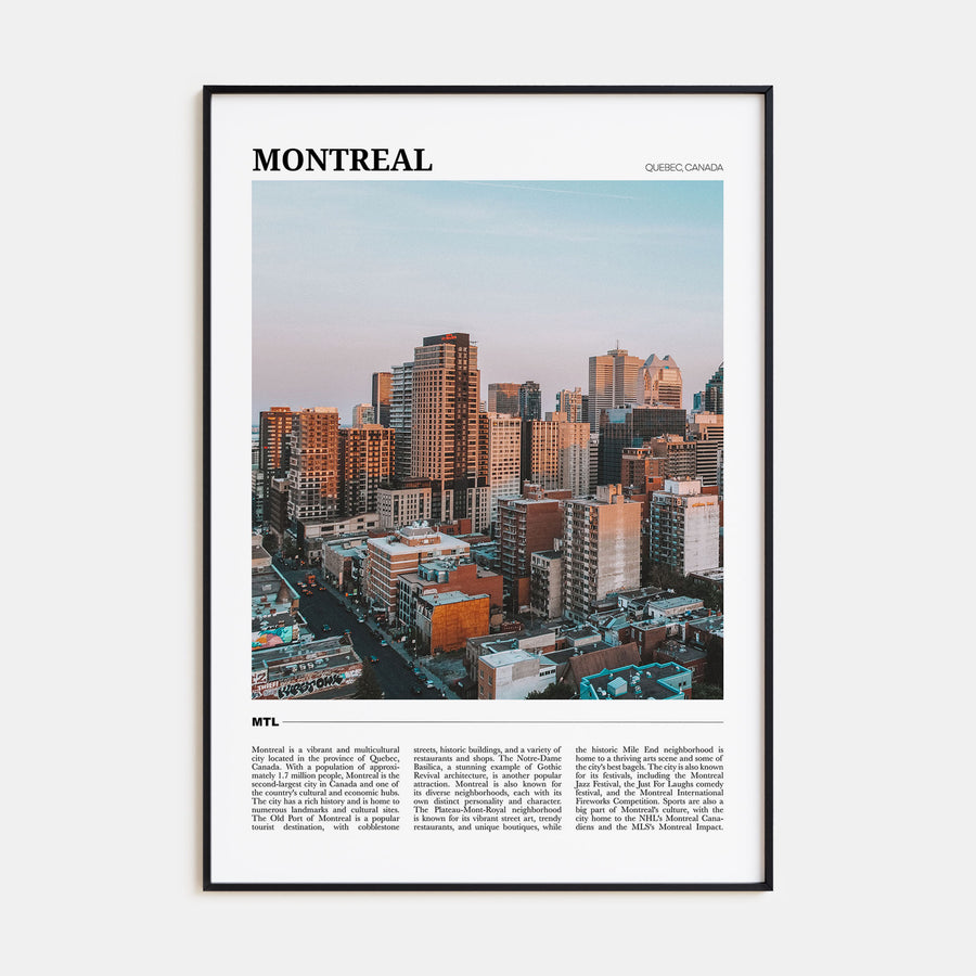 Montreal Travel Color No 1 Poster