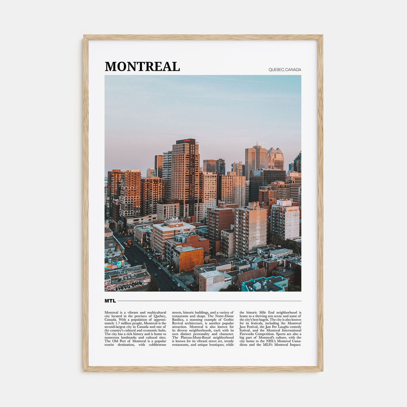 Montreal Travel Color No 1 Poster