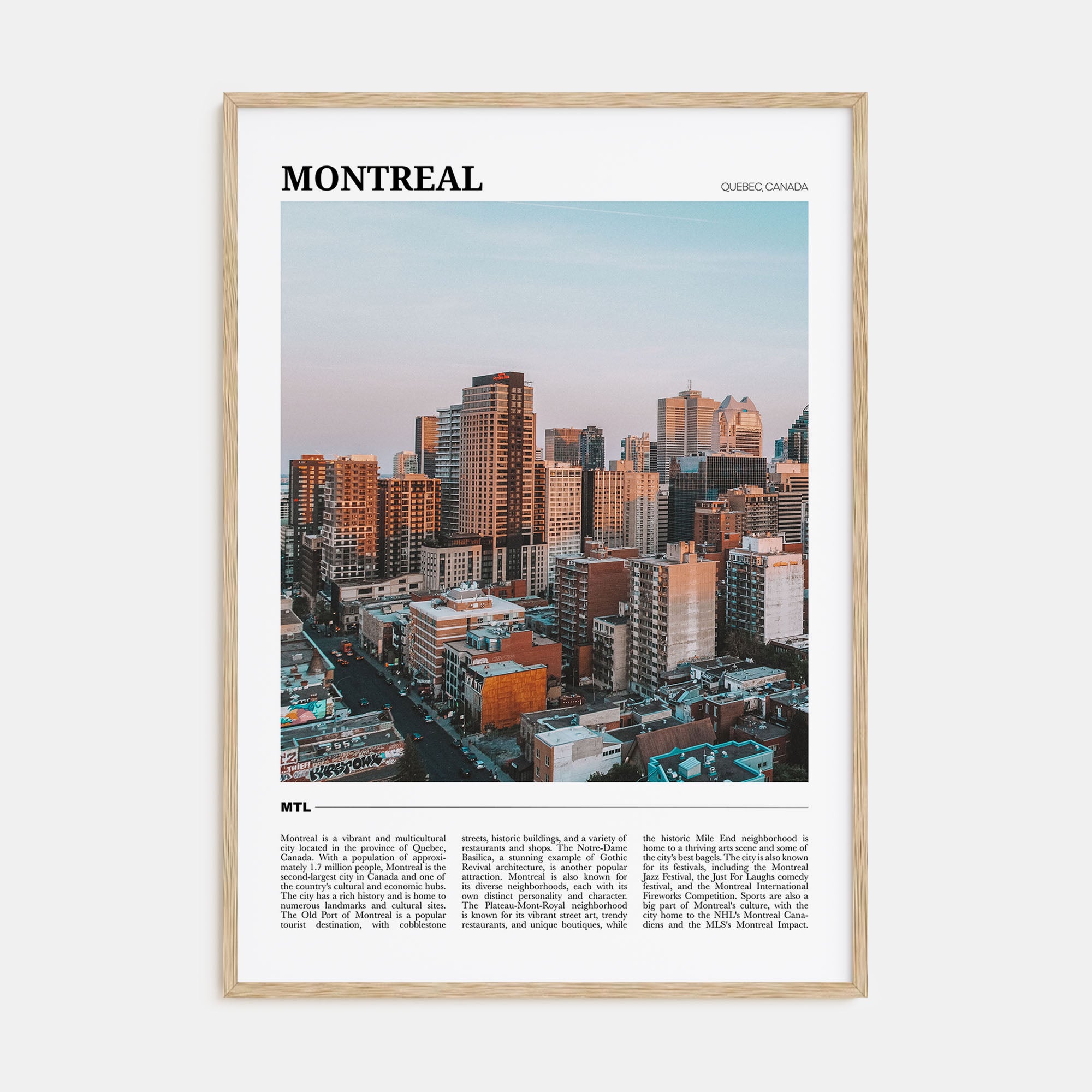 Montreal Travel Color No 1 Poster