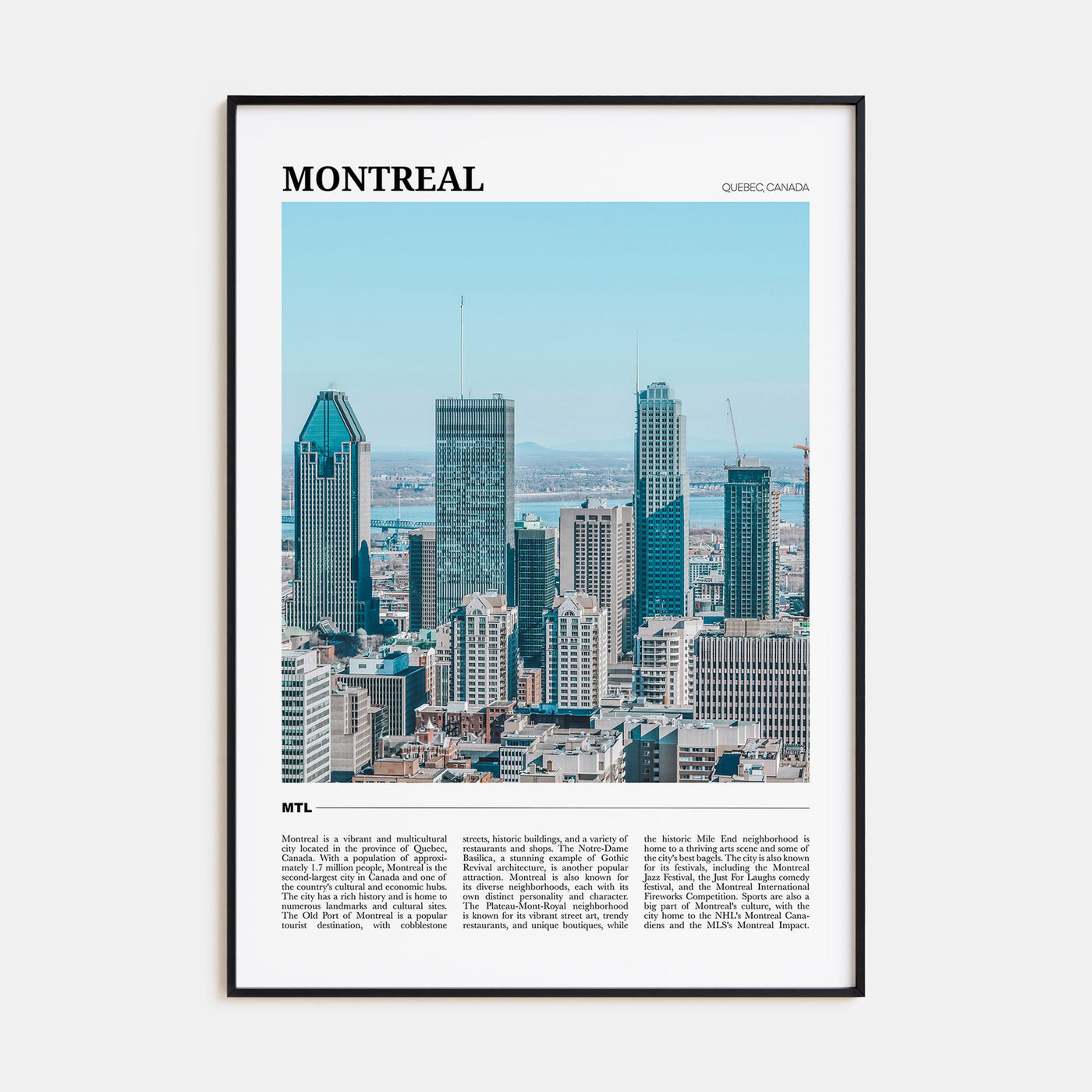 Montreal Travel Color No 2 Poster