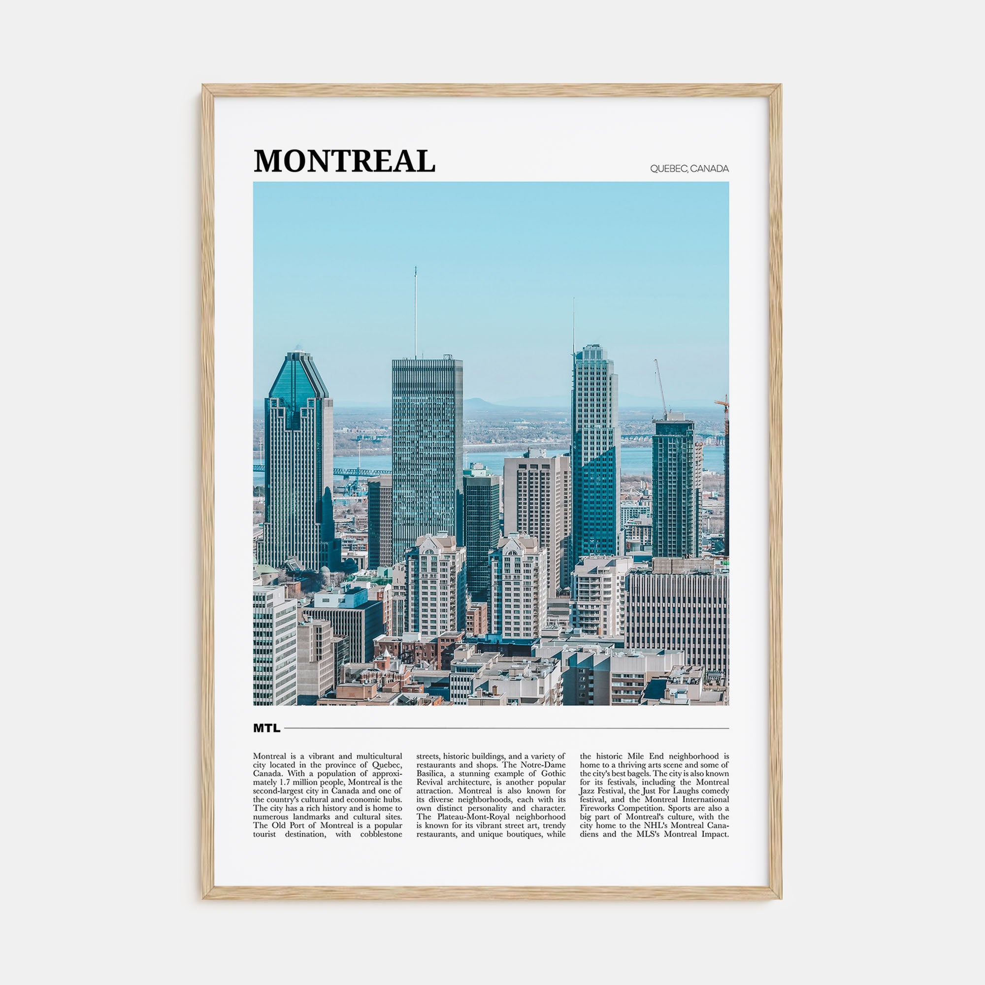 Montreal Travel Color No 2 Poster