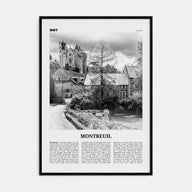 Montreuil Travel B&W Poster