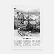 Montreuil Travel B&W Poster