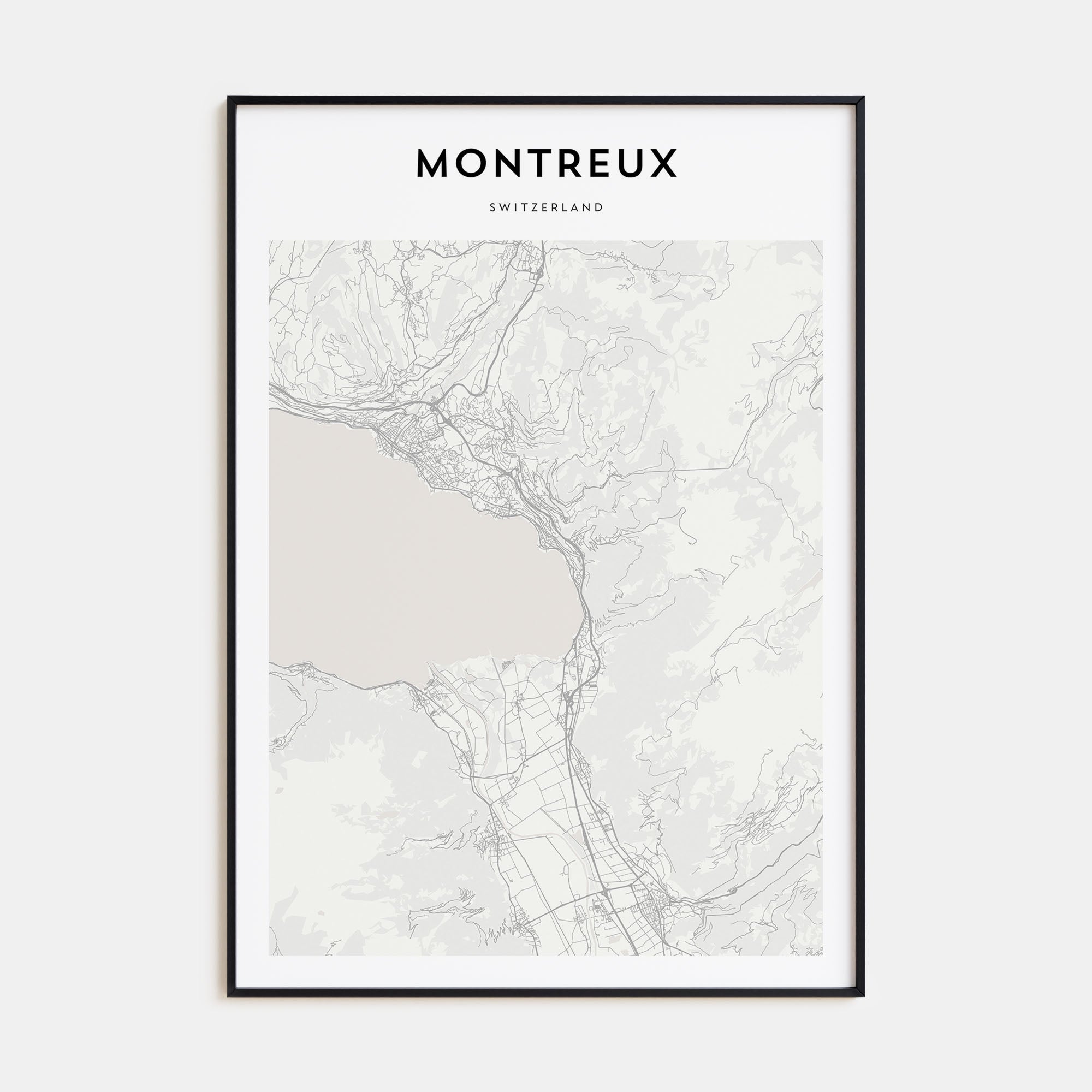 Montreux Map Portrait Poster