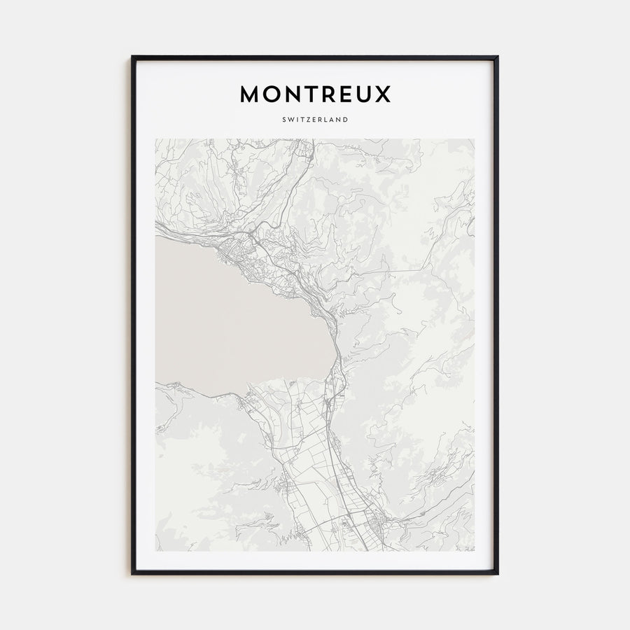 Montreux Map Portrait Poster