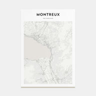 Montreux Map Portrait Poster