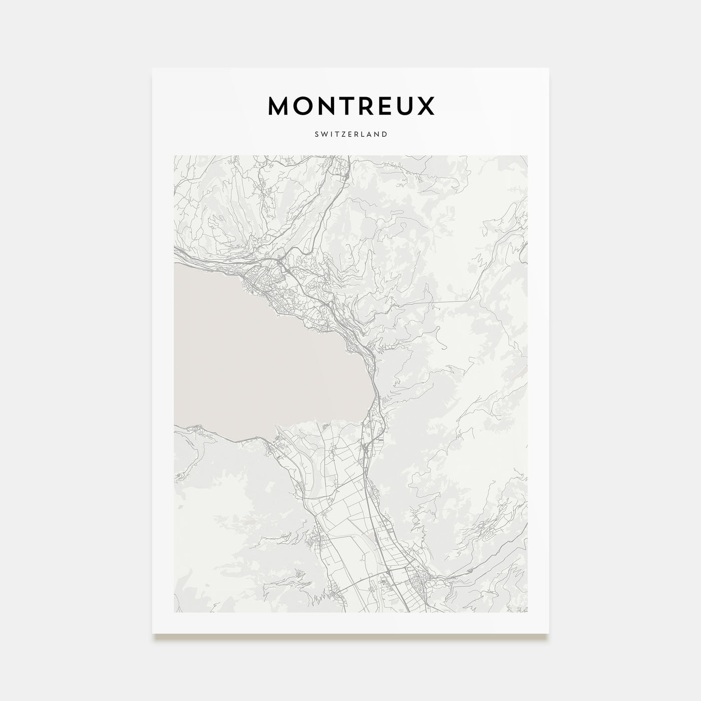 Montreux Map Portrait Poster