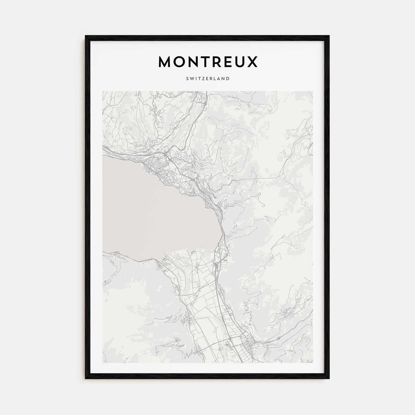 Montreux Map Portrait Poster