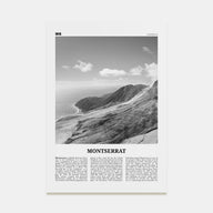 Montserrat, Caribbean Travel B&W Poster