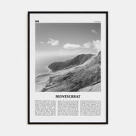 Montserrat, Caribbean Travel B&W Poster