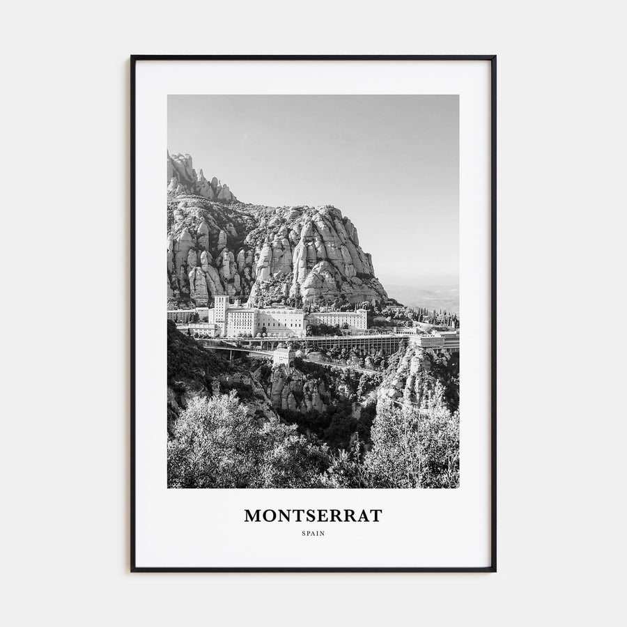 Montserrat, Spain Portrait B&W Poster