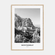 Montserrat, Spain Portrait B&W Poster