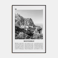Montserrat, Spain Travel B&W Poster