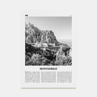 Montserrat, Spain Travel B&W Poster