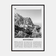Montserrat, Spain Travel B&W Poster