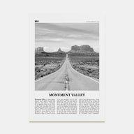 Monument Valley Travel B&W Poster