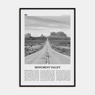 Monument Valley Travel B&W Poster