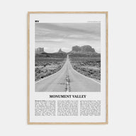 Monument Valley Travel B&W Poster