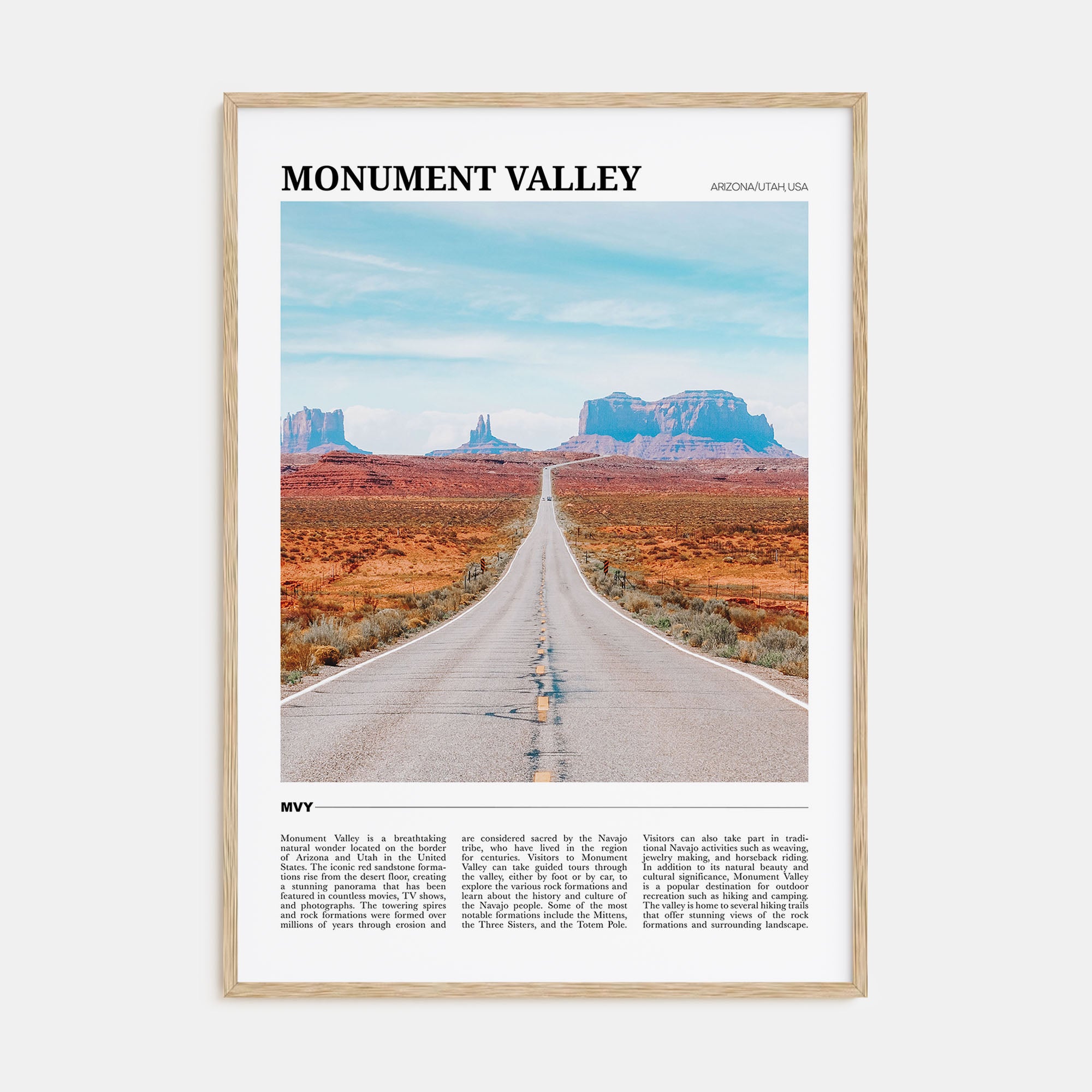 Monument Valley Travel Color Poster