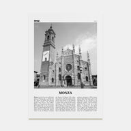 Monza Travel B&W Poster