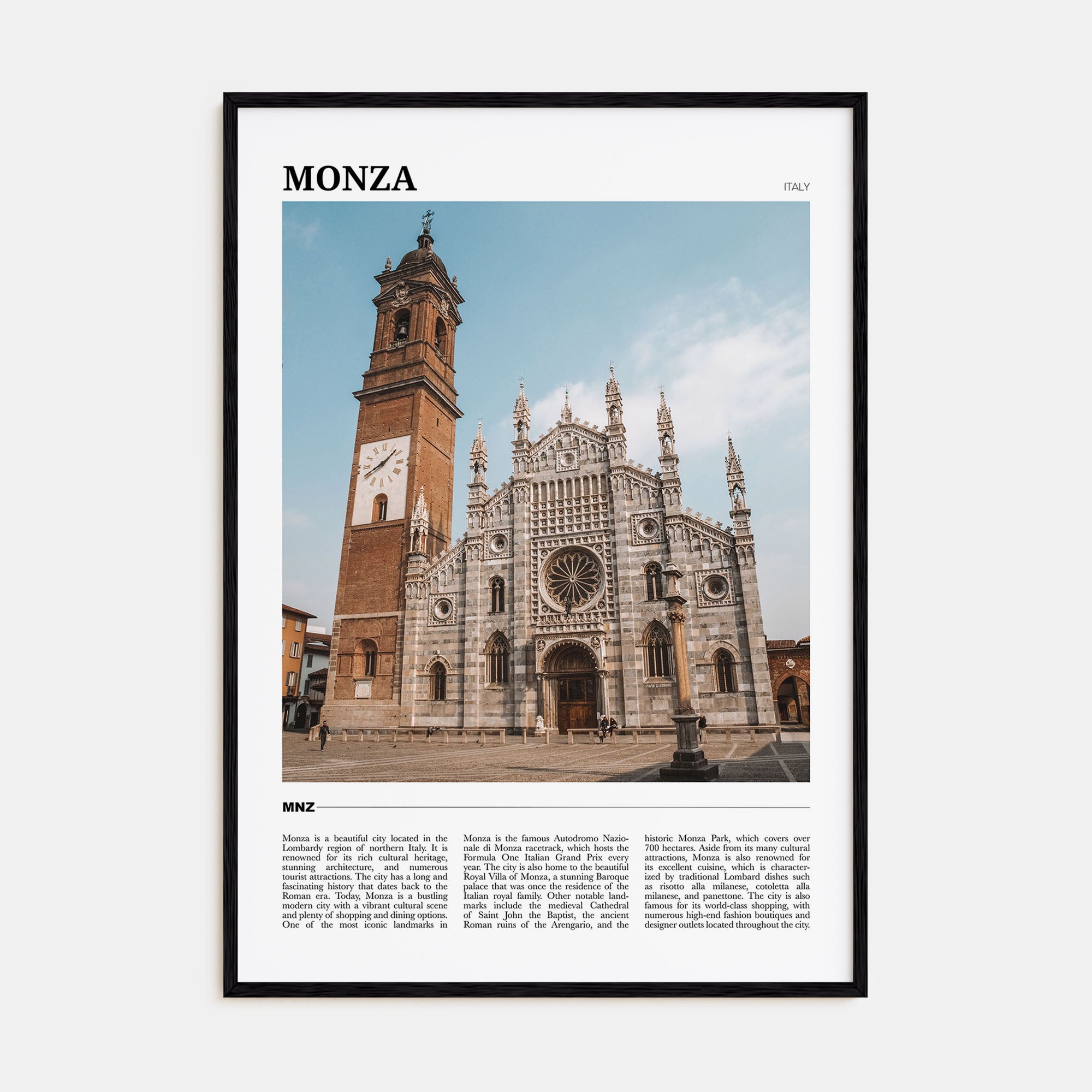 Monza Travel Color Poster