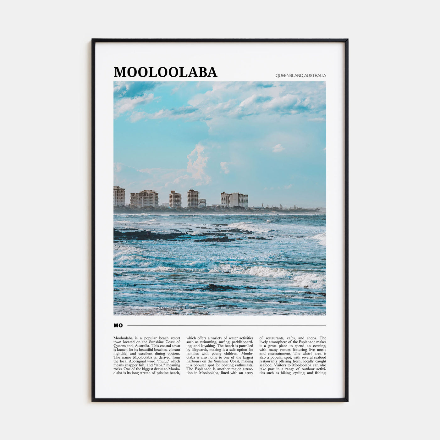 Mooloolaba Travel Color Poster