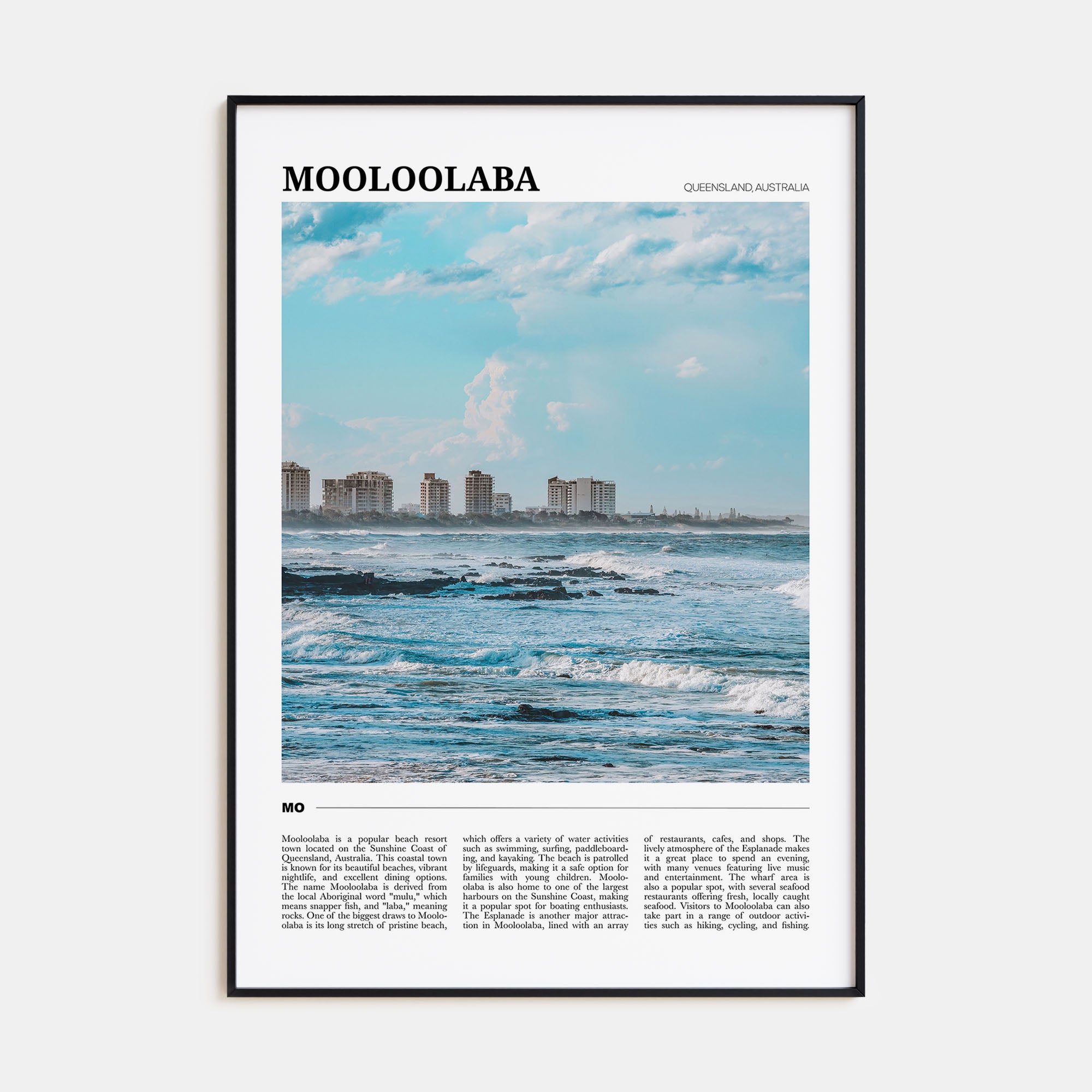 Mooloolaba Travel Color Poster