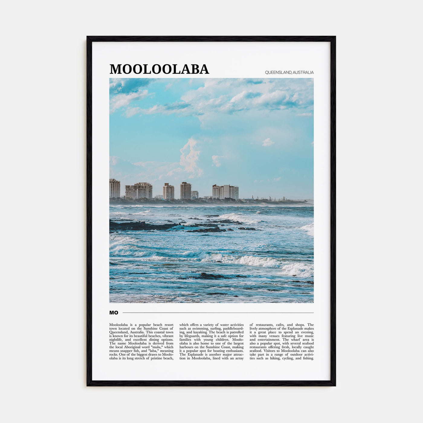 Mooloolaba Travel Color Poster