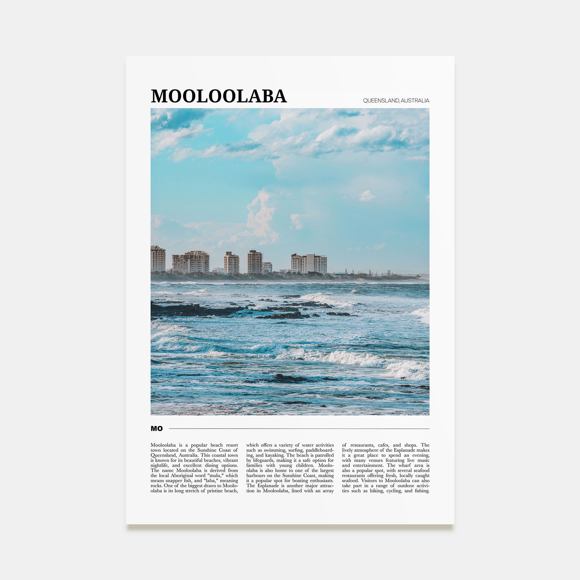 Mooloolaba Travel Color Poster