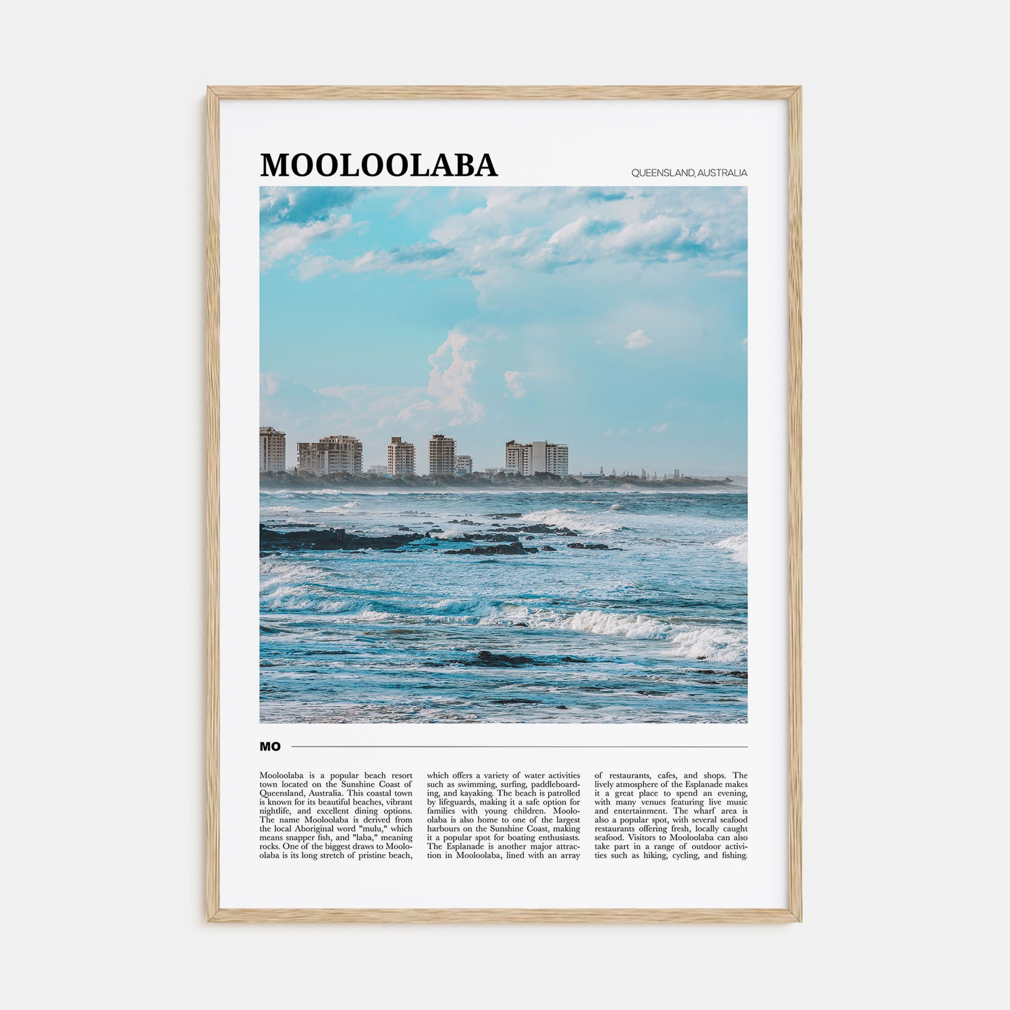 Mooloolaba Travel Color Poster