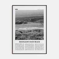 Moonlight State Beach Travel B&W Poster
