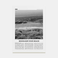 Moonlight State Beach Travel B&W Poster